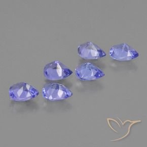2.03 ct natürliche Intensives Violettblau Tansanit-Edelsteine, Birnenform, VS