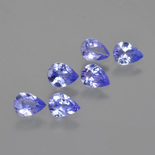 1.60 ct natürliche Intensives Violettblau Tansanit-Edelsteine, Birnenform, VS