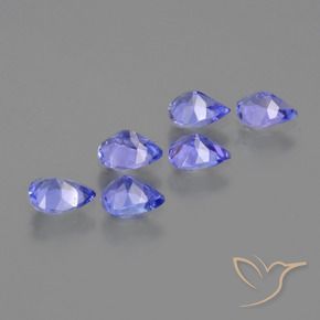 1.74 ct natürliche Intensives Violettblau Tansanit-Edelsteine, Birnenform, VS