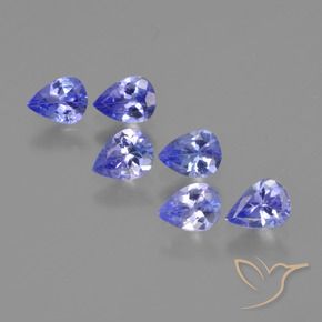 1.65 ct natürliche violett-blau Tansanit-Edelsteine, Birnenform, VS