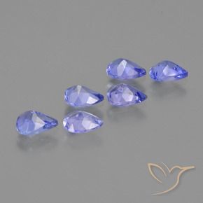 1.65 ct natürliche violett-blau Tansanit-Edelsteine, Birnenform, VS