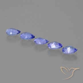 1.29 ct natürliche violett-blau Tansanit-Edelsteine, Birnenform, VS
