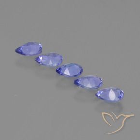 1.29 ct natürliche Intensives Violettblau Tansanit-Edelsteine, Birnenform, VS