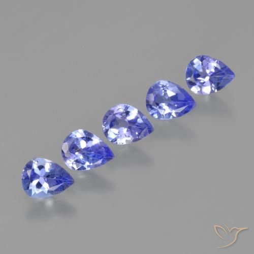1.56 ct natürliche Elektrisches Blau Tansanit-Edelsteine, Birnenform, VS