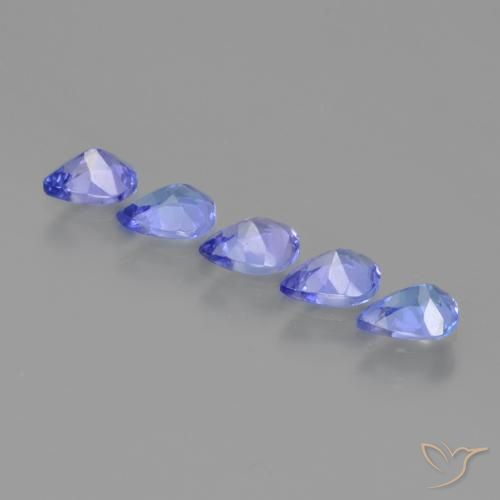 1.56 ct natürliche Elektrisches Blau Tansanit-Edelsteine, Birnenform, VS