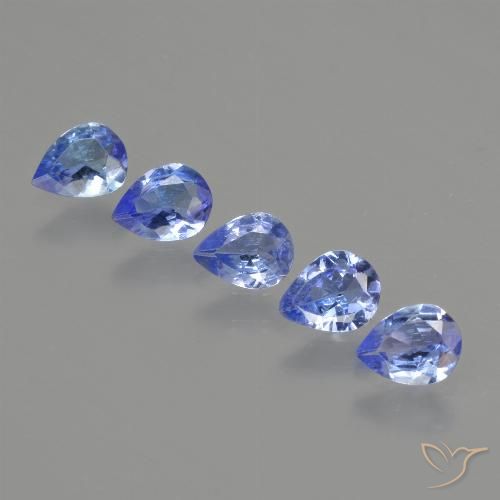 1.36ctw Natürlicher Pastellblau Tansanit, Birnenform, VS