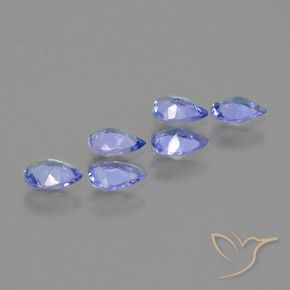 1.38 ct natürliche tiefblau Tansanit-Edelsteine, Birnenform, VS