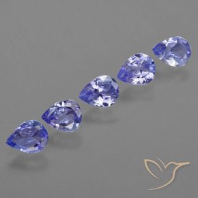 1.47 ct natürliche Intensives Violettblau Tansanit-Edelsteine, Birnenform, VS