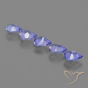 1.47 ct natürliche Intensives Violettblau Tansanit-Edelsteine, Birnenform, VS