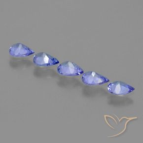 1.28 ct natürliche Elektrisches Blau Tansanit-Edelsteine, Birnenform, VS
