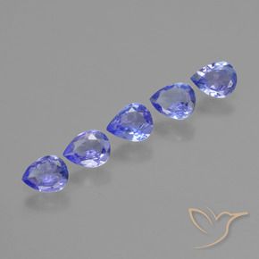 1.27 ct natürliche Intensives Violettblau Tansanit-Edelsteine, Birnenform, VS