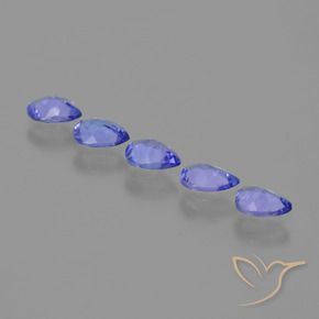 1.27 ct natürliche Intensives Violettblau Tansanit-Edelsteine, Birnenform, VS