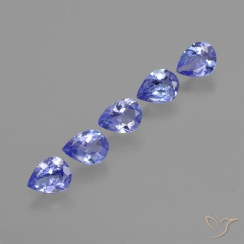 1.25 ct natürliche Intensives Violettblau Tansanit-Edelsteine, Birnenform, VS