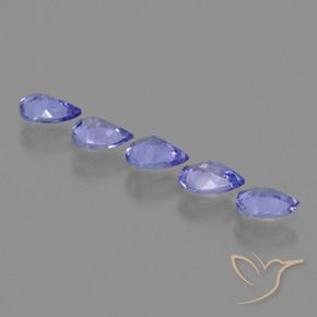 1.35 ct natürliche Intensives Violettblau Tansanit-Edelsteine, Birnenform, VS