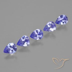 1.48 ct natürliche Intensives Violettblau Tansanit-Edelsteine, Birnenform, VS