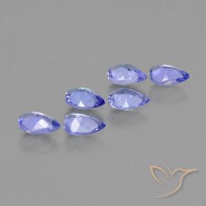 1.51 ct natürliche Intensives Blau Tansanit-Edelsteine, Birnenform, VS