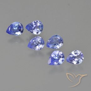 1.54 ct natürliche Mittelblau Tansanit-Edelsteine, Birnenform, VS