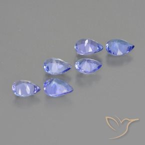 1.54 ct natürliche Mittelblau Tansanit-Edelsteine, Birnenform, VS