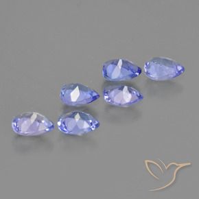 1.74 ct natürliche violett-blau Tansanit-Edelsteine, Birnenform, VS
