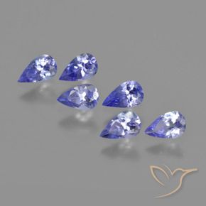 1.41 ct natürliche Intensives Violettblau Tansanit-Edelsteine, Birnenform, VVS-VS