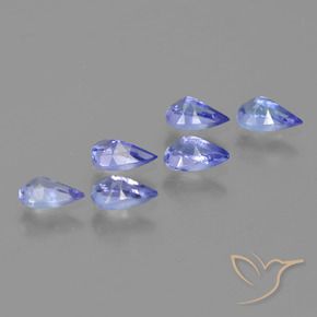 1.41 ct natürliche Intensives Violettblau Tansanit-Edelsteine, Birnenform, VVS-VS