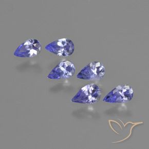 1.26 ct natürliche Intensives Violettblau Tansanit-Edelsteine, Birnenform, VVS-VS