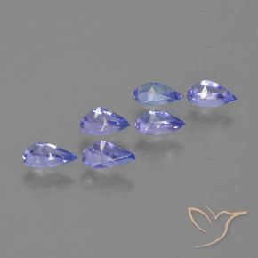 1.26 ct natürliche Intensives Violettblau Tansanit-Edelsteine, Birnenform, VVS-VS