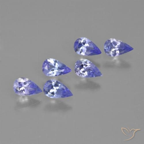 1.35ctw Natürlicher violett-blau Tansanit, Birnenform, VS