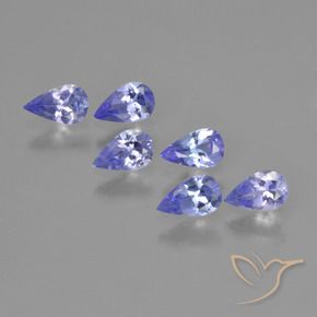 1.35 ct natürliche violett-blau Tansanit-Edelsteine, Birnenform, VS