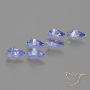 1.35 ct natürliche violett-blau Tansanit-Edelsteine, Birnenform, VS