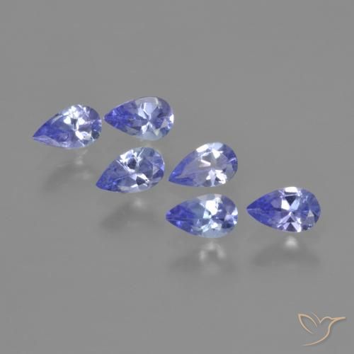 1.29 ct natürliche Elektrisches Blau Tansanit-Edelsteine, Birnenform, VVS-VS