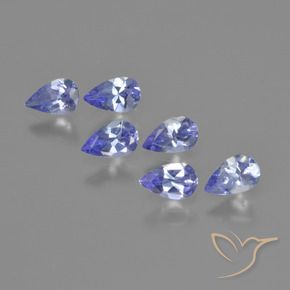 1.30 ct natürliche violett-blau Tansanit-Edelsteine, Birnenform, VS