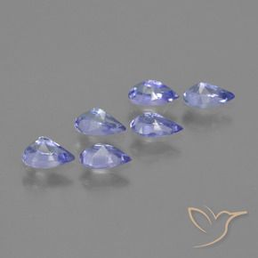 1.30 ct natürliche violett-blau Tansanit-Edelsteine, Birnenform, VS