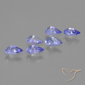 1.28 ct natürliche Mittelblau Tansanit-Edelsteine, Birnenform, VS