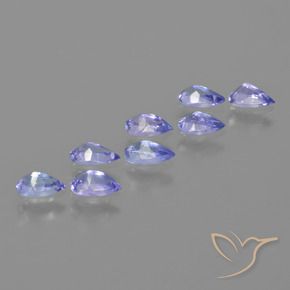 1.67 ct natürliche violett-blau Tansanit-Edelsteine, Birnenform, VS