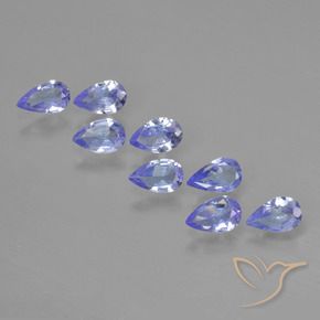 1.48 ct natürliche violett-blau Tansanit-Edelsteine, Birnenform, VS