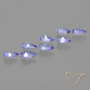 1.48 ct natürliche violett-blau Tansanit-Edelsteine, Birnenform, VS