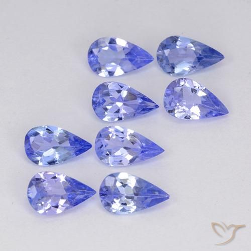 1.50 ct natürliche Intensives Violettblau Tansanit-Edelsteine, Birnenform, VS