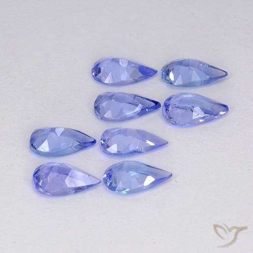 1.50 ct natürliche Intensives Violettblau Tansanit-Edelsteine, Birnenform, VS