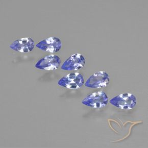 1.56 ct natürliche Intensives Violettblau Tansanit-Edelsteine, Birnenform, VS