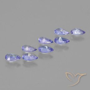 1.56 ct natürliche Intensives Violettblau Tansanit-Edelsteine, Birnenform, VS