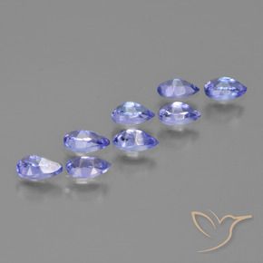 1.89 ct natürliche Intensives Violettblau Tansanit-Edelsteine, Birnenform, VS