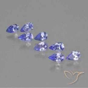 1.69 ct natürliche Intensives Violettblau Tansanit-Edelsteine, Birnenform, VS