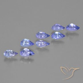 1.69 ct natürliche Intensives Violettblau Tansanit-Edelsteine, Birnenform, VS