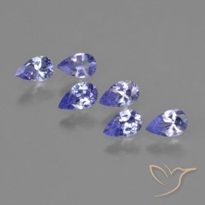 1.32 ct natürliche Intensives Violettblau Tansanit-Edelsteine, Birnenform, VS