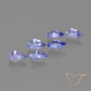 1.32 ct natürliche Intensives Violettblau Tansanit-Edelsteine, Birnenform, VS