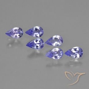 1.22 ct natürliche Intensives Violettblau Tansanit-Edelsteine, Birnenform, VS