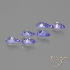 1.22 ct natürliche Intensives Violettblau Tansanit-Edelsteine, Birnenform, VS