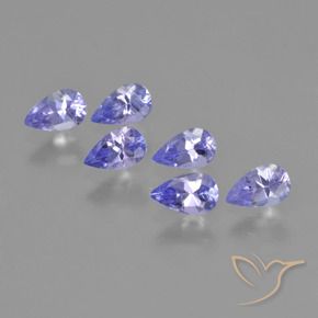 1.54 ct natürliche violett-blau Tansanit-Edelsteine, Birnenform, VS