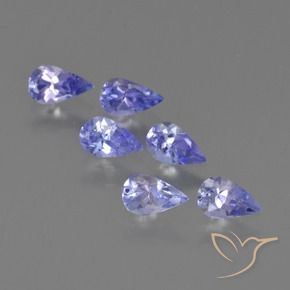 1.27 ct natürliche Intensives Violettblau Tansanit-Edelsteine, Birnenform, VS